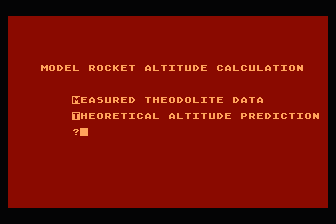 Model Rocket Altitude Calculation — screenshot 1