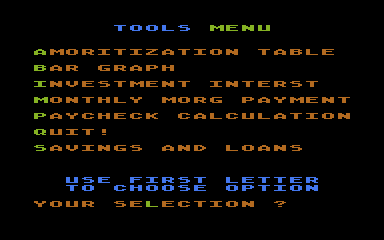 Money Tools atari screenshot