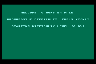 Monster Maze atari screenshot