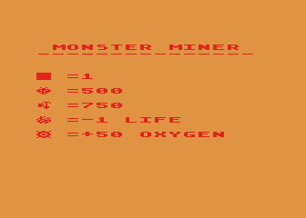 Monster Miner atari screenshot