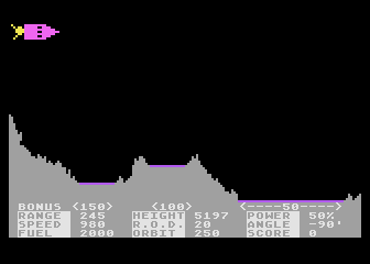 Moon Lander atari screenshot