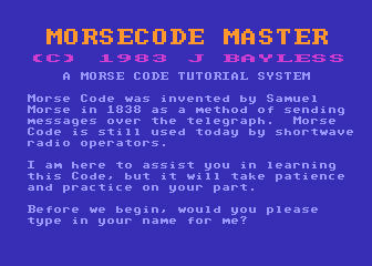 Morsecode Master atari screenshot