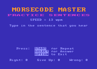 Morsecode Master atari screenshot