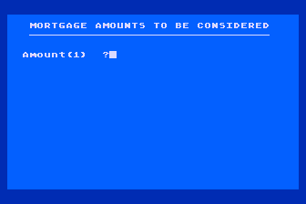Mortgage and Loan Analysis atari screenshot