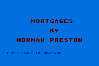 Mortgages atari screenshot