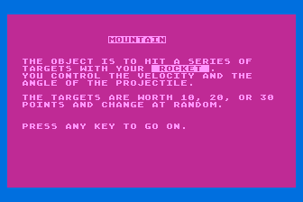 Mountain atari screenshot