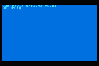 Movie Credits atari screenshot