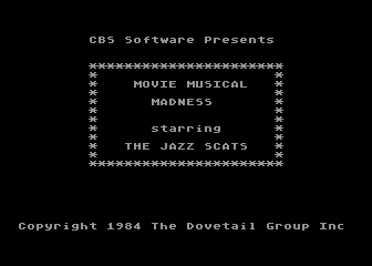 Movie Musical Madness atari screenshot