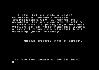 Mrazík atari screenshot