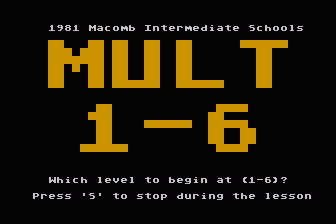 Mult 1-6 atari screenshot