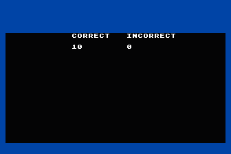 Multiplication Practice Program atari screenshot
