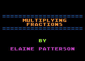 Multiplying Fractions atari screenshot