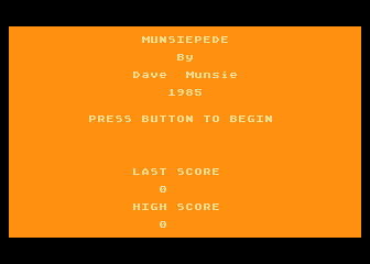 Munsiepede atari screenshot