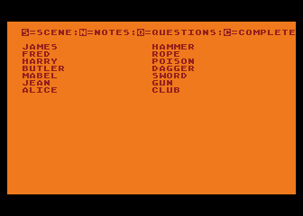 Murder at Awesome Hall atari screenshot