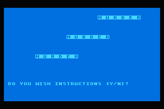 Murder-Murder-Murder atari screenshot