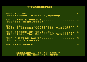 Music Player atari screenshot