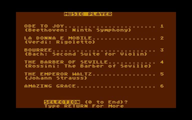 Music Player atari screenshot