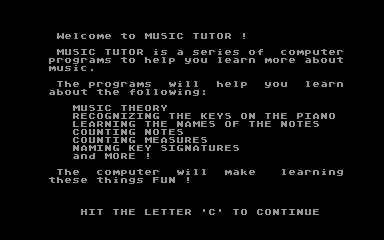 Music Tutor atari screenshot