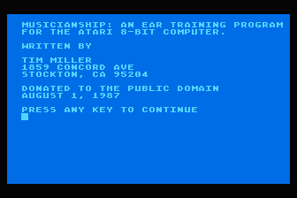 Musicianship atari screenshot