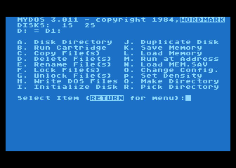 MyDOS 3.011 atari screenshot