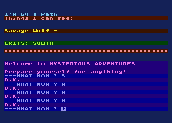 Mysterious Adventure No.  1 - The Golden Baton atari screenshot