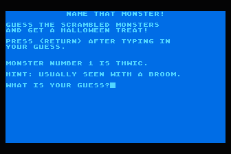 Name That Monster! atari screenshot