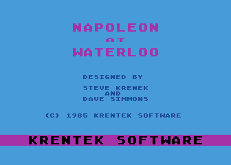 Napoleon at Waterloo atari screenshot