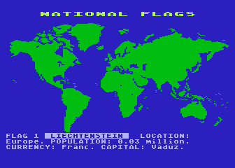 National Flags atari screenshot