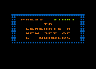 National Lottery Random Number Generator atari screenshot