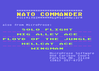 NATO Commander atari screenshot