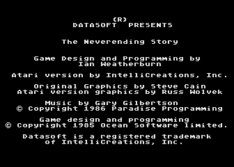 Neverending Story (The) atari screenshot