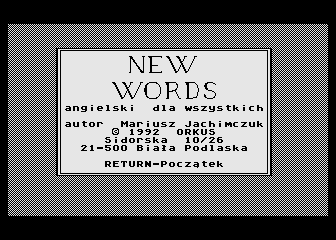 New Words atari screenshot