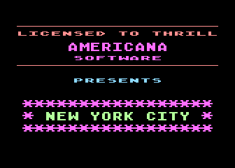 New York City - The Big Apple atari screenshot