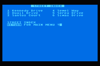 Newspaper Route Management Program atari screenshot