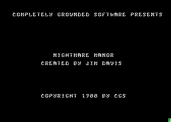 Nightmare Manor atari screenshot