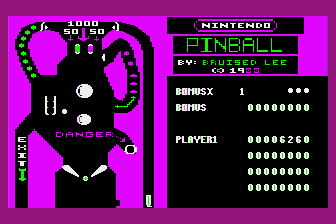 Nintendo Pinball atari screenshot