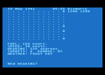 North Atlantic Convoy Raider atari screenshot