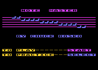 Note Master atari screenshot