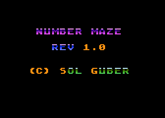 Number Maze atari screenshot