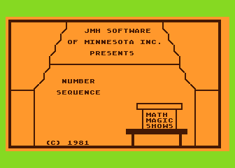 Number Sequence atari screenshot