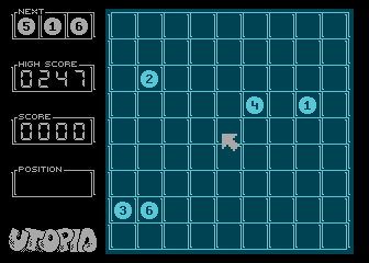 Numblines atari screenshot