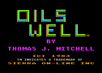 Oil's Well atari screenshot