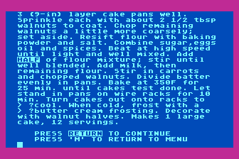 Omni Recipe File atari screenshot