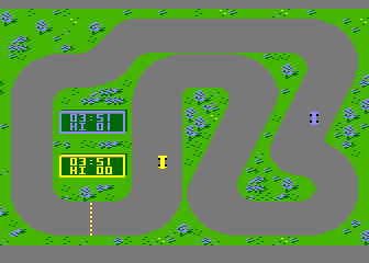 On-Track Computer Model Car Racing atari screenshot