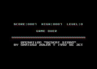 Operation Desert Storm atari screenshot
