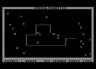 Ordralphabétix atari screenshot