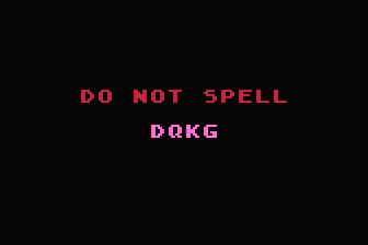 Our Game - Four Letter Words atari screenshot