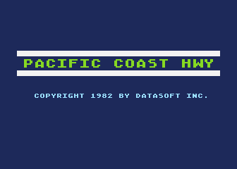 Pacific Coast Highway atari screenshot