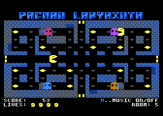 PacMan Labyrinth atari screenshot