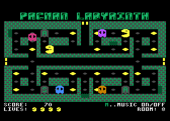 PacMan Labyrinth atari screenshot